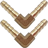 Vista 10 de 2 piezas de acoplador de manguera de latón con púas 1/2" x 1/2" de 90 grados con conector de codo angular derecho por CX WONDERLAND