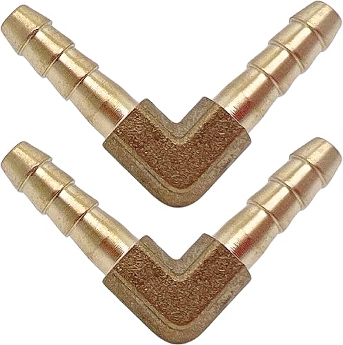 Miniatura 10 de 2 piezas de acoplador de manguera de latón con púas 1/2" x 1/2" de 90 grados con conector de codo angular derecho por CX WONDERLAND