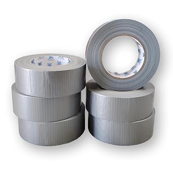 G3 Silver Duct Tape 2 Inches x 55 Yards 6 Rolls - Great Great for DIY Projects, Home Repairs, Flexible, Tear by Hand, Strong Adhesive