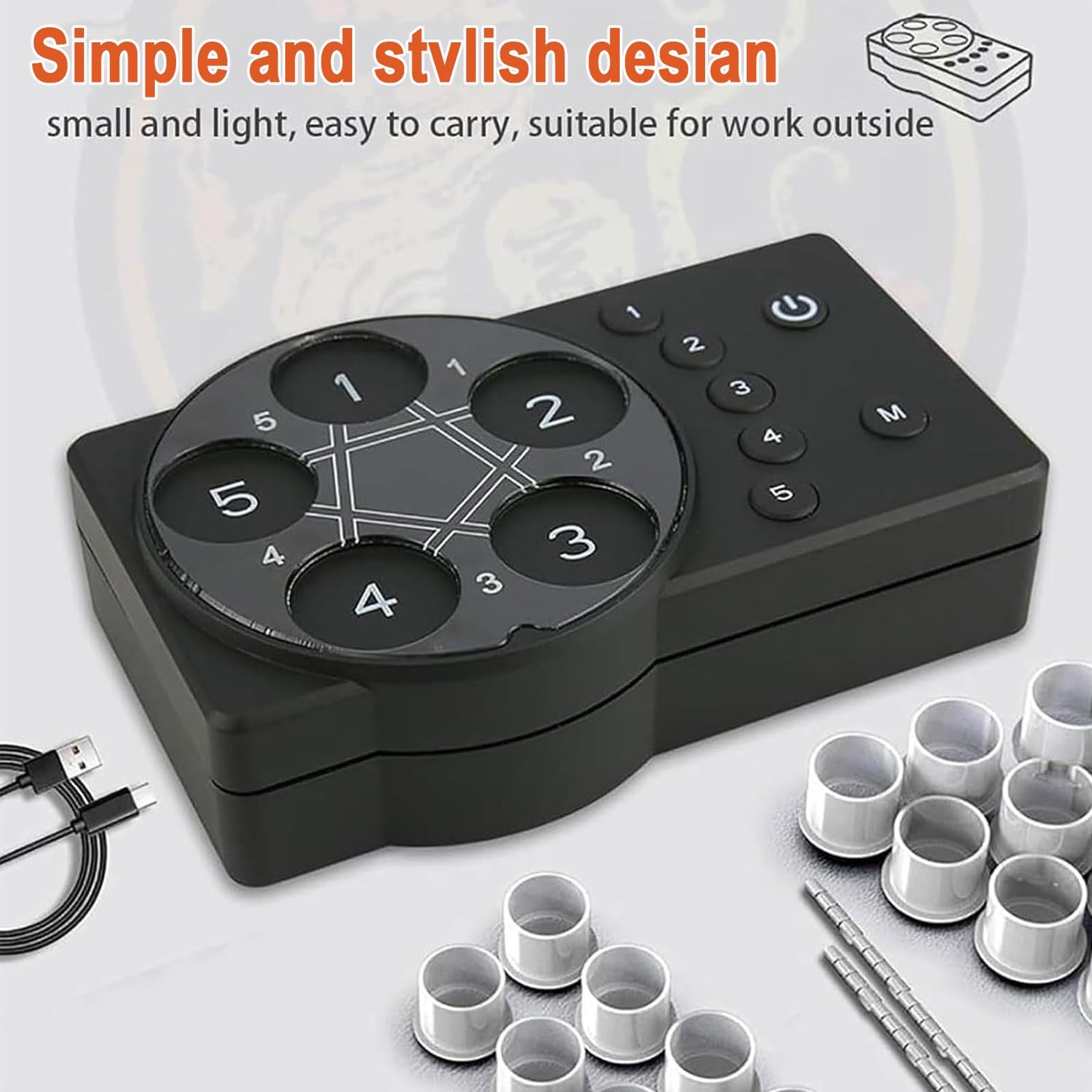 Vortex - Mezclador automático de tinta para tatuajes con 8 tazas medidoras y 10 varillas magnéticas, 3 velocidades ajustables, fuerte potencia para artistas del tatuaje y principiantes