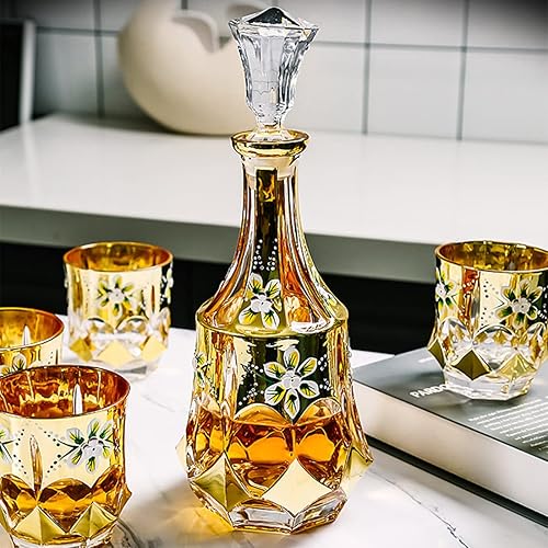 Miniatura 10 de Juego de decantadores de whisky con 6 vasos, juegos de decantadores de whisky para hombres, regalos de aniversario de cumpleaños para hombres,