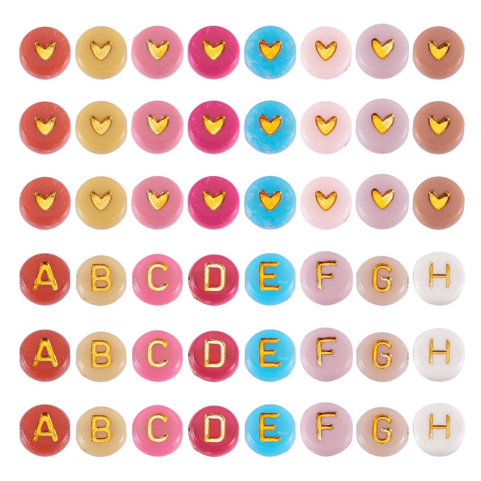 1000 Perline In Acrilico Con Lettere Dell'Alfabeto, Decoendiy, Colorate, Piatte, 7mm, Per Creazione Gioielli E Artigianato Fai Da Te