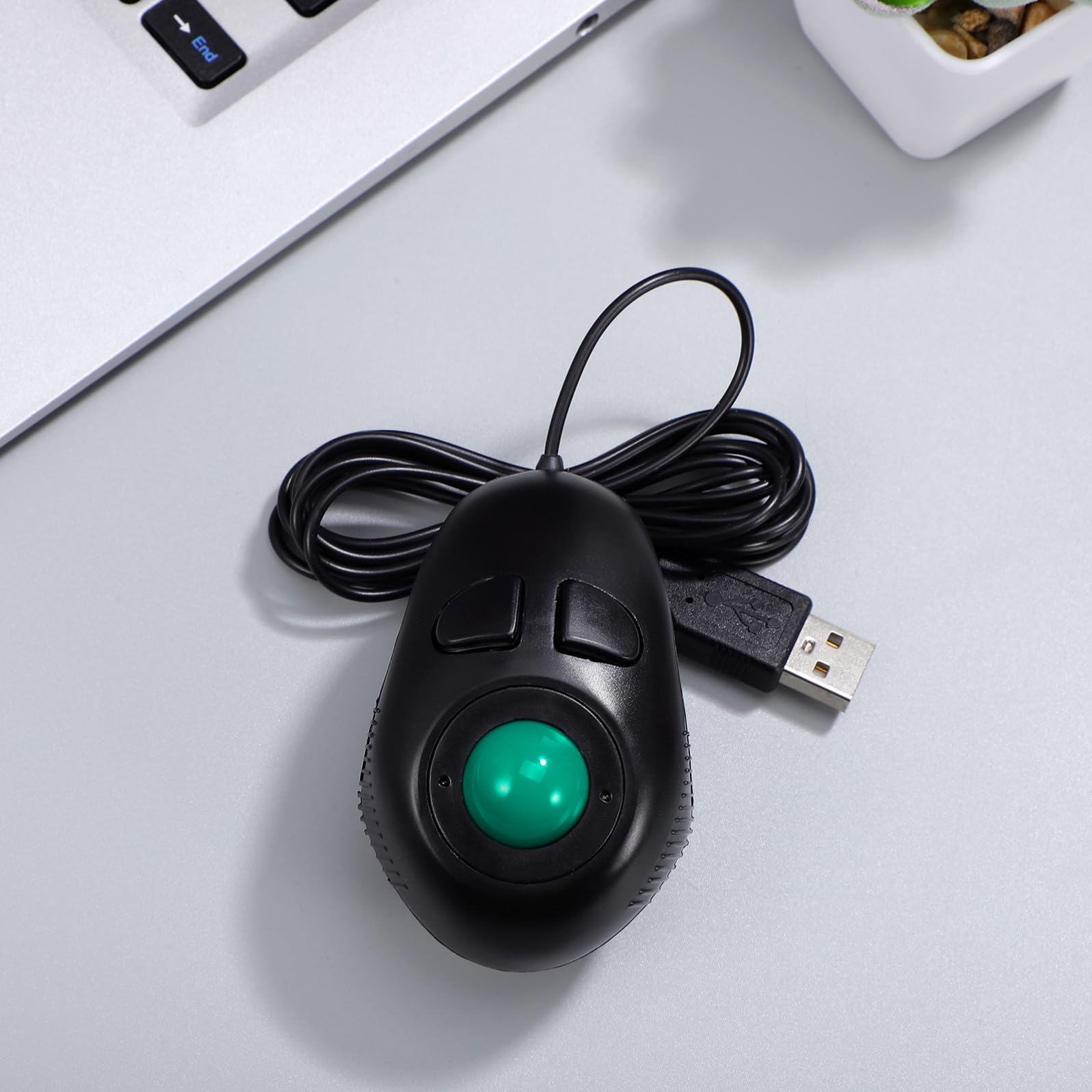 Mouse Trackball Ergonomico Cablato 4d Portatile Cavo USB Mini Mouse Trackball per Uso da Viaggio e Ufficio