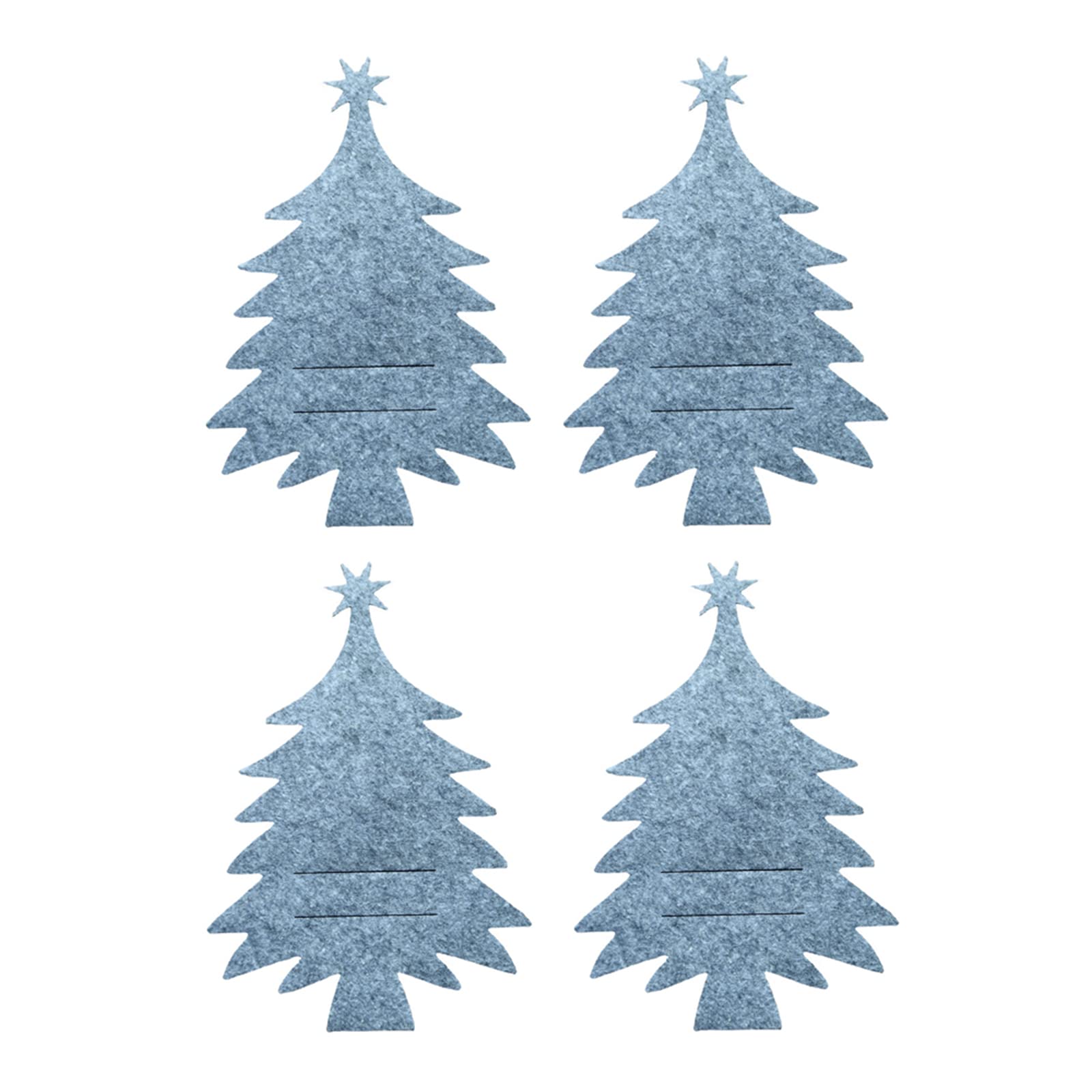 Hsioluted Gray 4Pcs Christmas Tree Cutlery Bag Tableware Holder Fork Bag For Christmas Party Dinner Table Decor Silverware Holder Tableware Silverware Holders