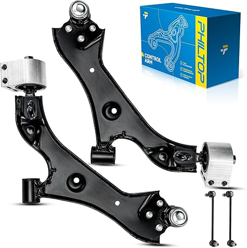 PHILTOP Kit de suspensión delantera brazo de control inferior con rótula y barra estabilizadora, enlace final compatible con Chevrolet Captiva Sport