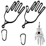 Ymapinc Golf Glove Holder - 2 Pack Glove Stretcher Hanger with Keychain, Plastic & Metal Glove Shaper for Men Women