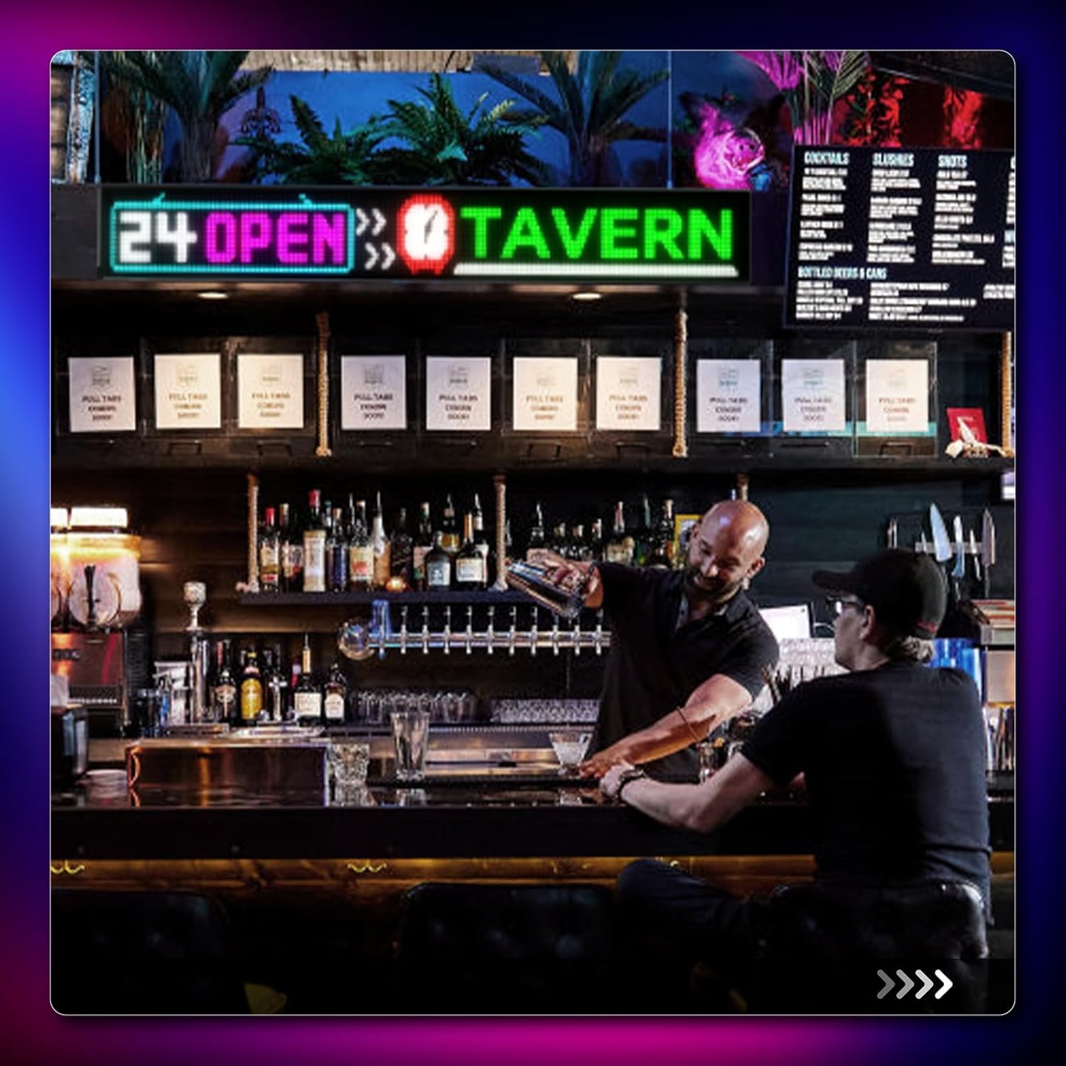 Grande Tablero de indicadores LED flexible, 146 x 20 cm, programable RGB mediante Bluetooth Smart App, panel de matriz de ojos de diablo, para coche, bar, publicidad, restaurante, tienda, decoración