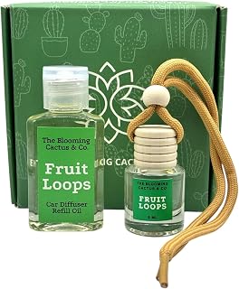 Car Diffuser with Refill included | Car scented on the go | Car Air Freshener Hanging | Long Lasting Fragrance | Phthalate Free Fragrance. (Fruit Loops)