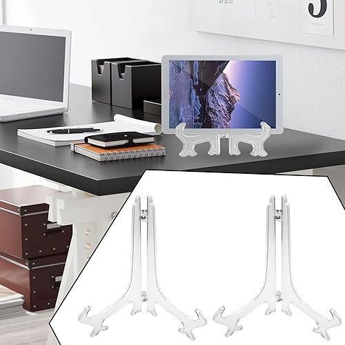 Miniatura 5 de Zorfeter 15 caballetes de plástico negro de 7 pulgadas o soportes para placas, muestra imágenesfotos, obras de arte, carteles, tableros pequeños