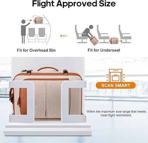 Vista 47 de Bagsure Mochila de viaje grande para mujer y hombre, Rosado, Mochila de mano