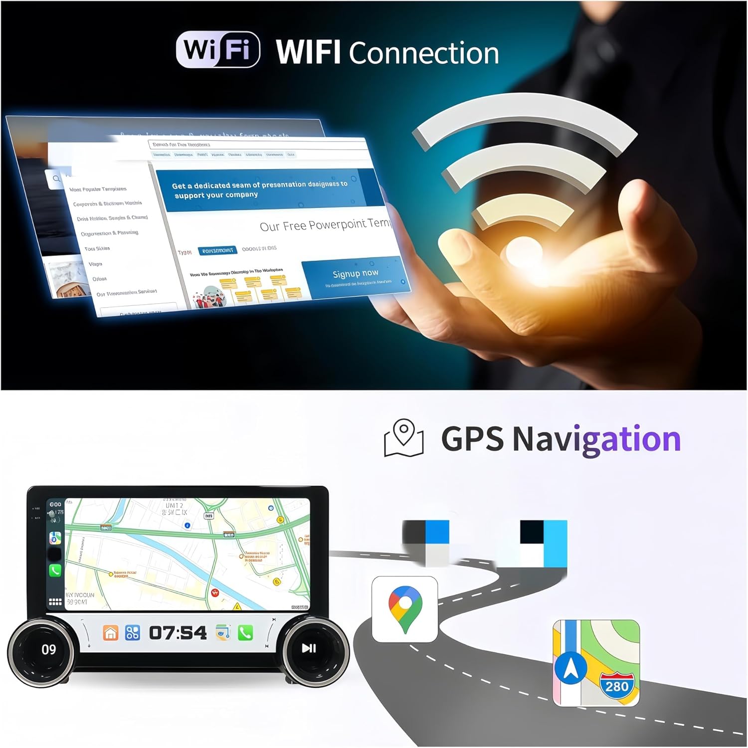 ノーブランド品 10インチ Carplay カーラジオステレオ 8コア 1.5+32 ナビゲーション Android