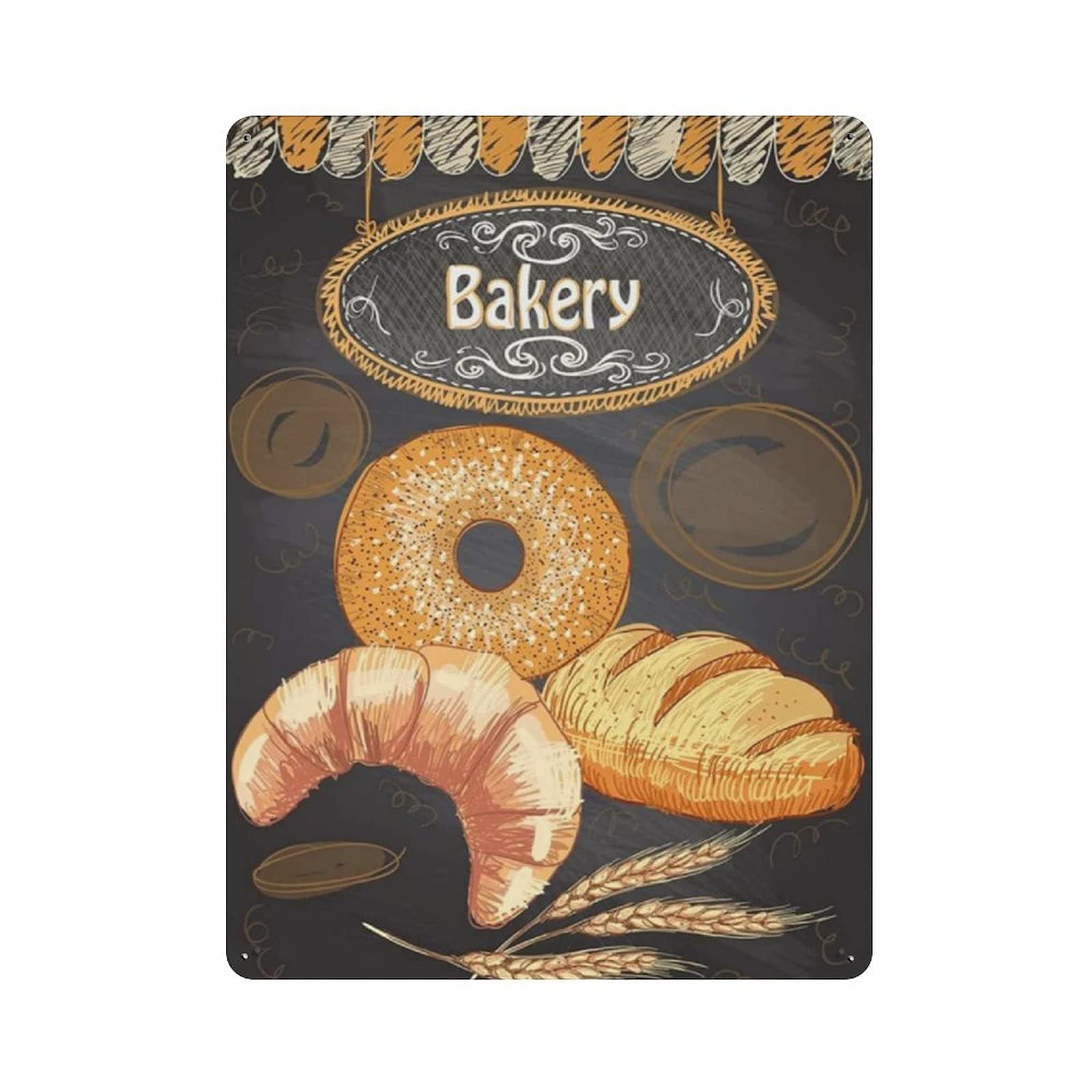 Bakery Shop Bakery Metal Signs, Fun Poster For Bar Kitchen Cafe Farmhouse Wall Decor 12x16 inch