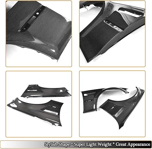 Miniatura 4 de Kit de ventilación lateral de MCARCAR para BMW Serie 3 E46 M3 Coupe Convertible 1998-2005 Salida de fábrica de fibra de carbono puro CF frontal de