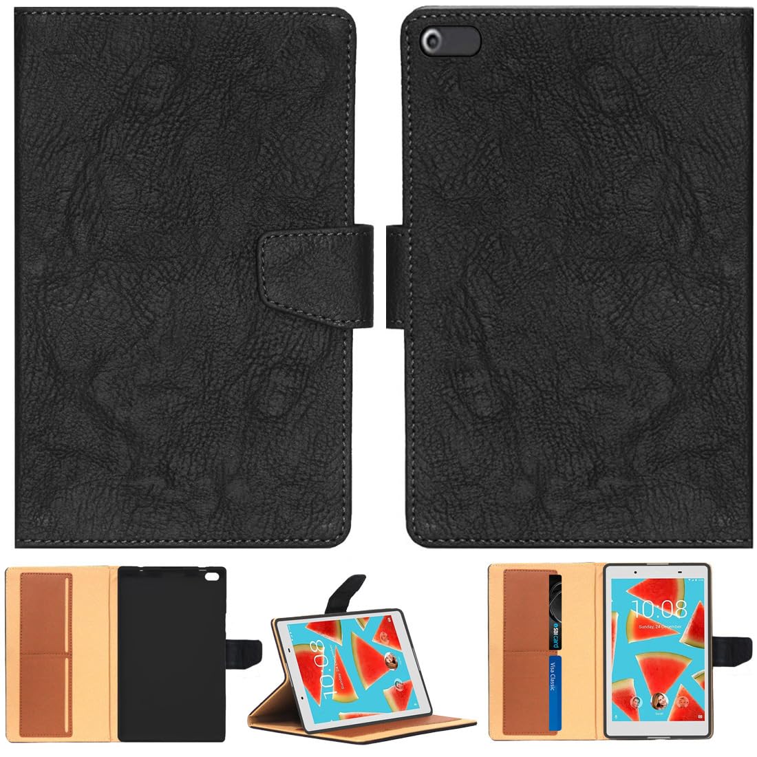 Zaoma PU Leather Flip Stand Case Cover with TPU Back Case Compatible for Lenovo Tab 4 8 - Model No.: TB-8504X Tablet - R5 Flip (8504X_R52CPBLK) (B0C7W5Q52K) Amazon Price History, Amazon Price Tracker
