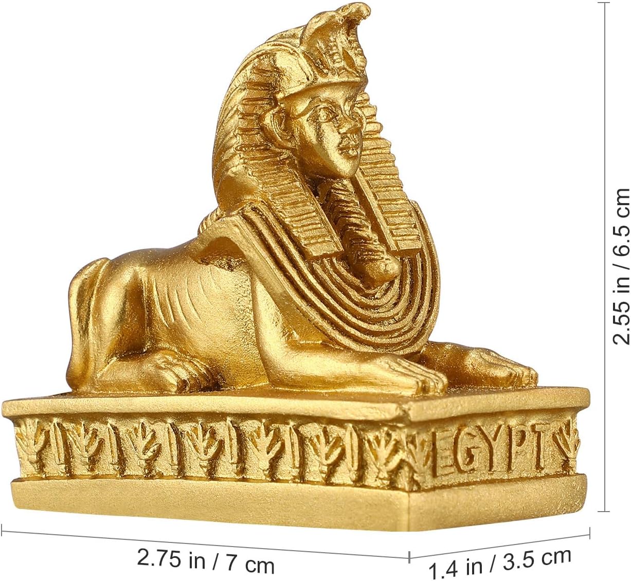Toddmomy Small Sphinx Statue 2Pcs Ancient Egyptian Sphinx Figurine Vintage Antique Home Office Table Decorations Ornaments image 4