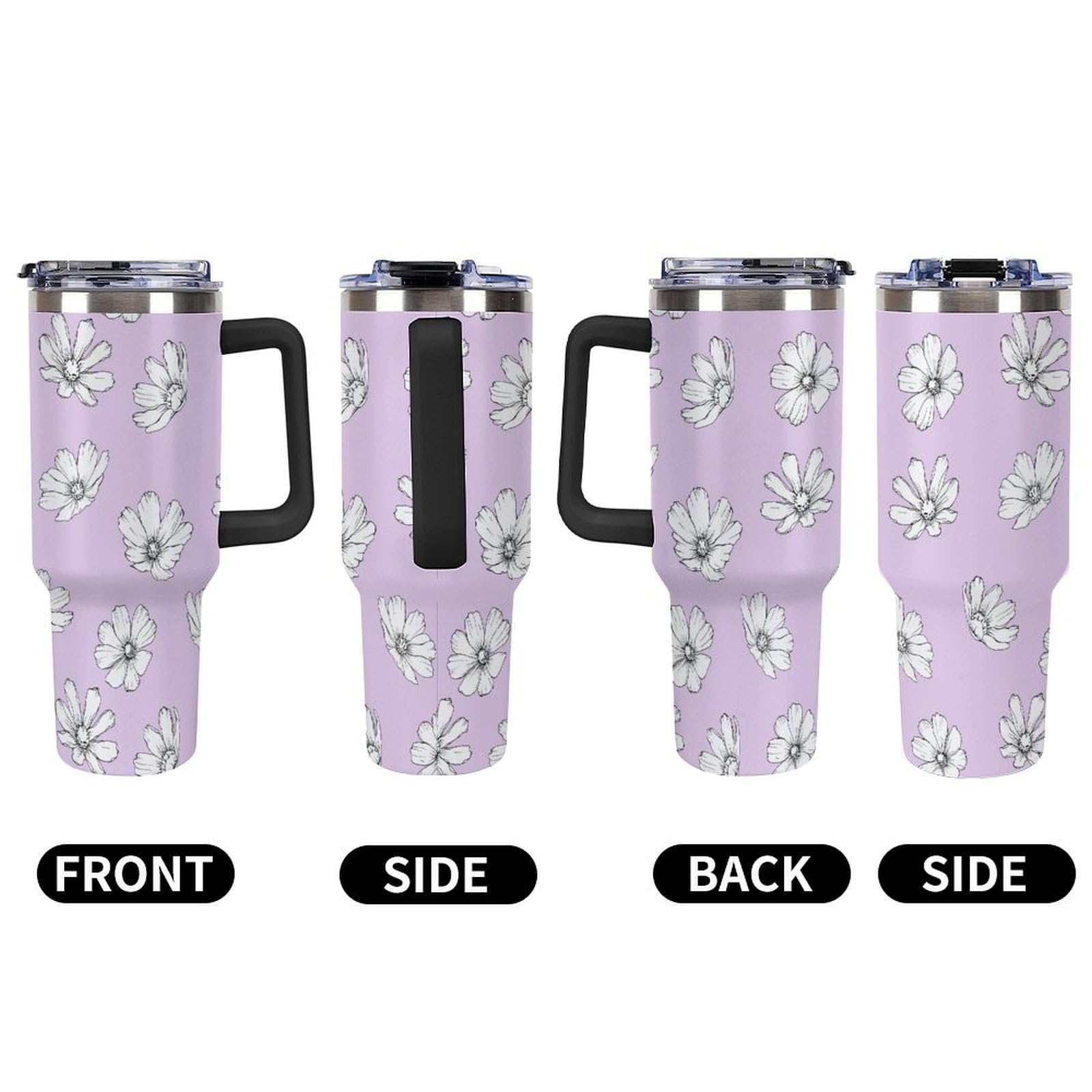 Yasala 40oz Capybara Flower Tumbler – Stainless Steel Insulated Travel Mug, Fits Cup Holders, Hot & Cold Drink Bottle