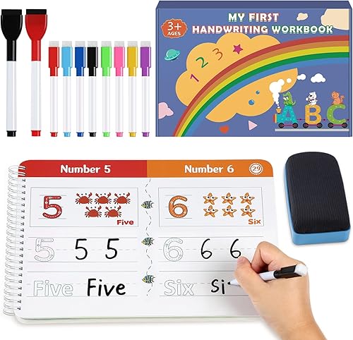 Uneedity Actividades de aprendizaje preescolar para niños de 3 a 5 años libro de práctica de escritura a mano para niños pequeños materiales de disponible en Yaxa Colombia