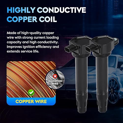 Miniatura 4 de Paquete de bobinas de encendido + bujías de iridio para 07 Chrysler Sebring 2.4L, 07-12 Dodge Caliber 2.0L, 07-09 1.8L, 07 11 2.4L, 11-17 Journey,