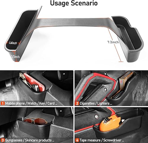 Miniatura 6 de Caja de almacenamiento para palanca de cambios de consola central compatible con Ford Bronco 2021 2022 2023, organizador de consola central, bandeja