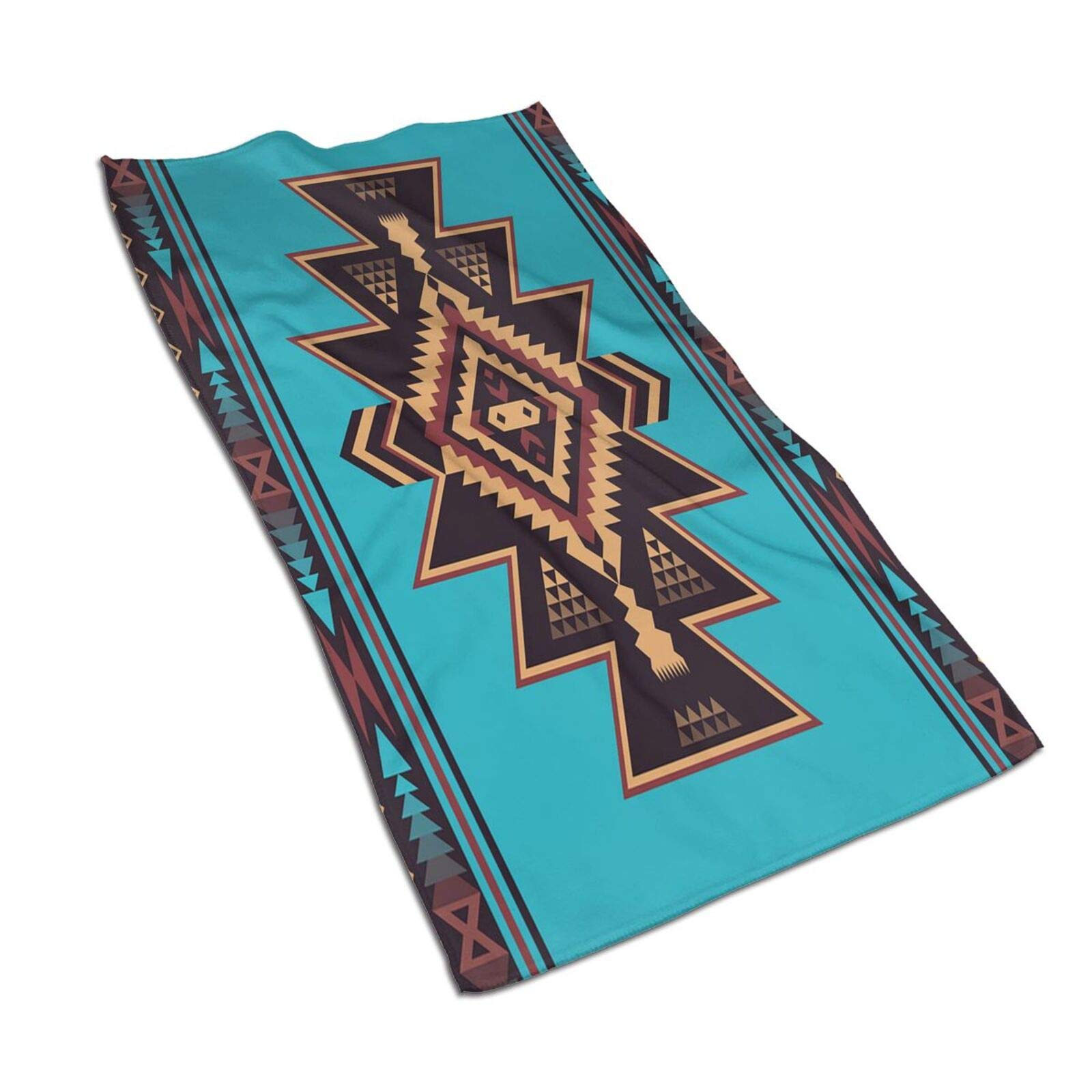 Oudrspo As Pic Native American Southwestern Navajo Art Hand Towels Soft Bath Towel Decoration Yoga Towels Multipurpose For Bathroom, Hotel, Spa, Gym 27.5 X 15.7 Inches