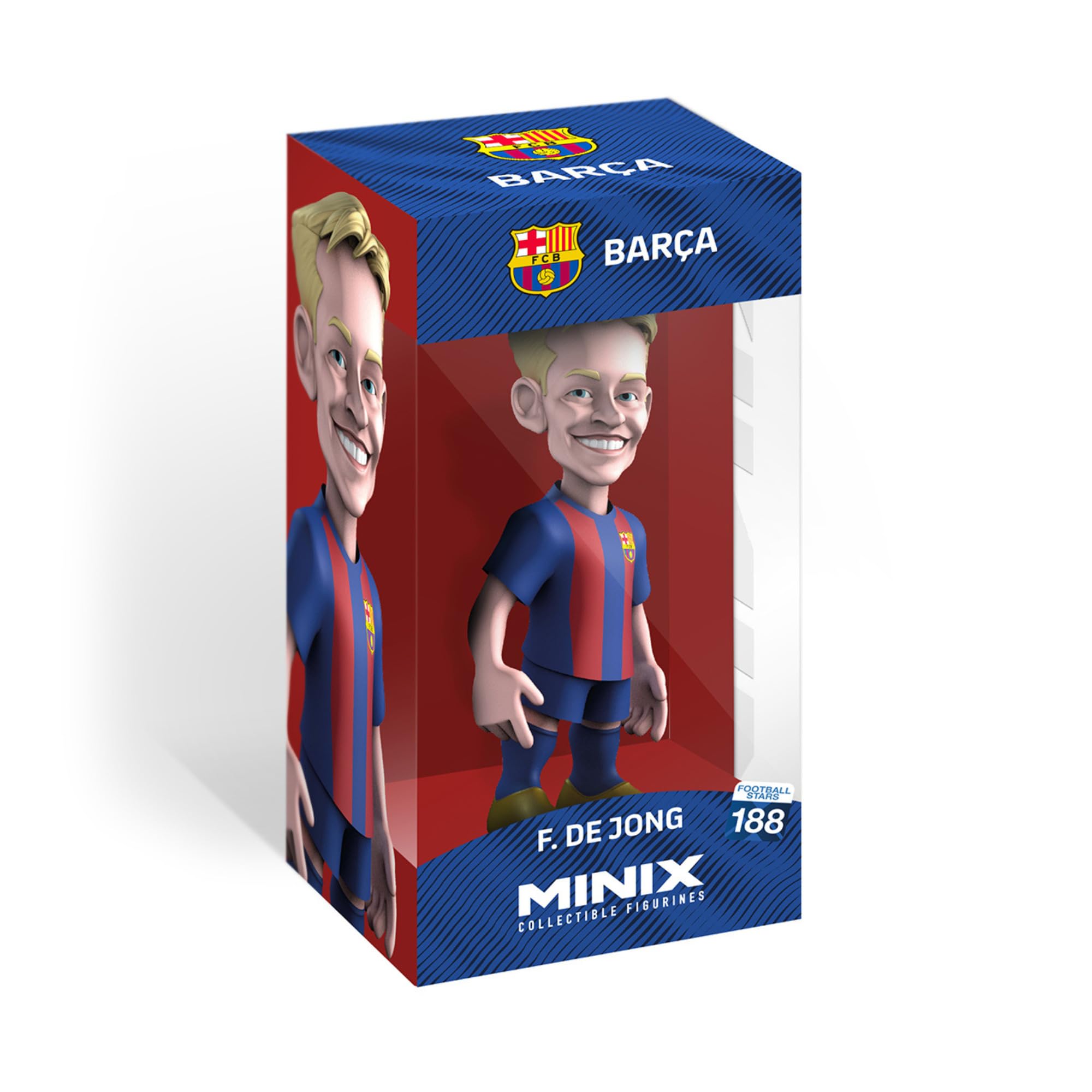 MINIX - Football Stars #188 - FC Barcelone - Frenkie De Jong 21- Figurine à Collectionner 12 cm