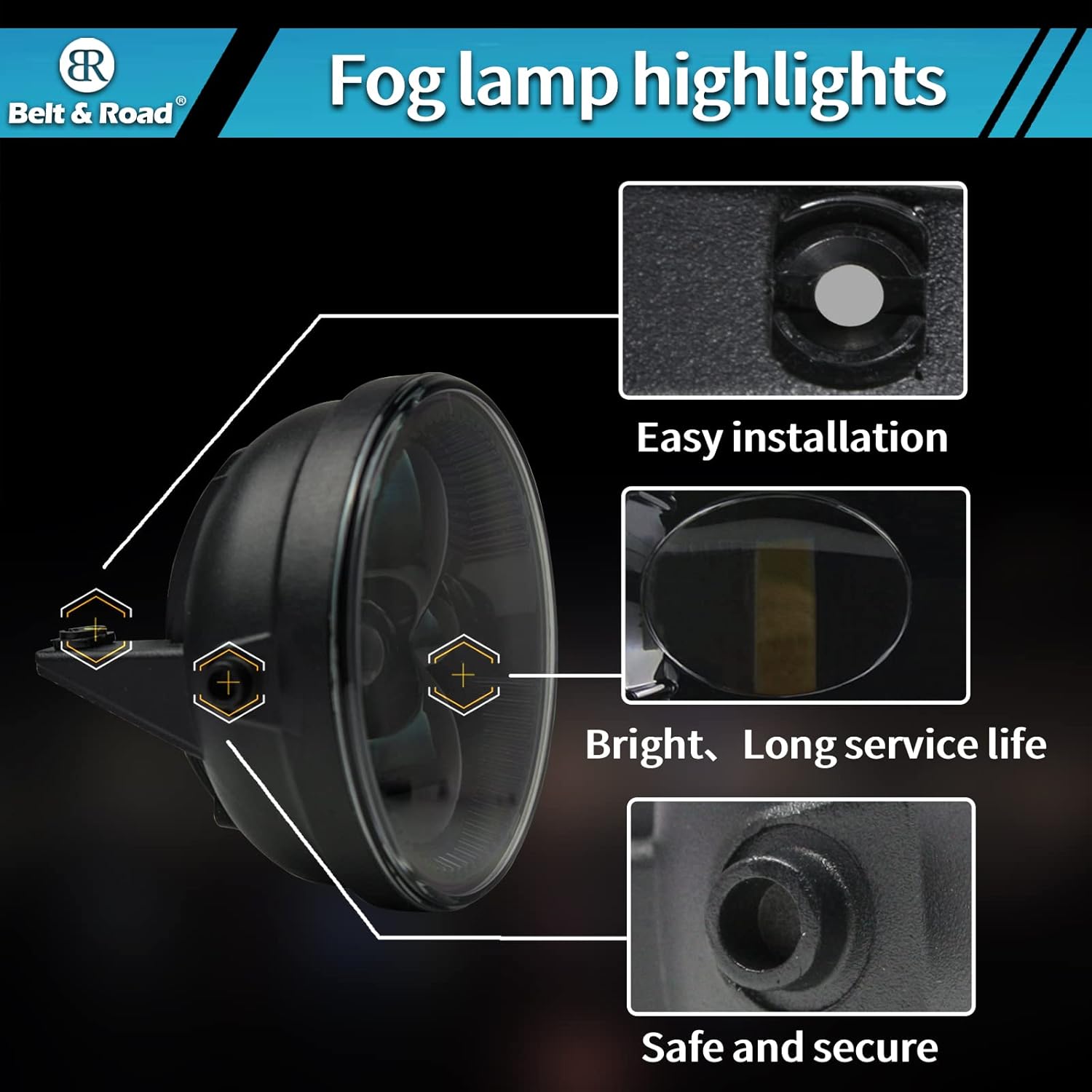 Upgraded Dual Color LED Fog Lights for Ford F150 (2006-2014), Ranger (2008-2011), Expedition (2007-2014) - Driver & Passenger Side
