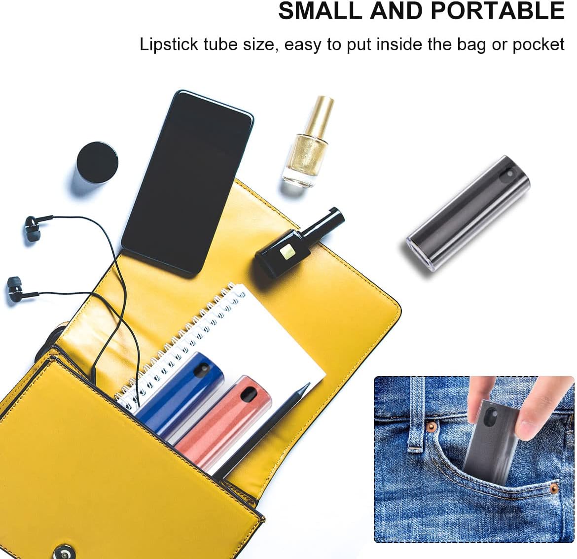 Cell Phone All-in-one Protable Screen Cleaner,Touchscreen Mist Spray Wipes Cleaner for iPhone,iPad,Tablet,Laptop, Notebook,Computer,TV, PC Monitor LCD Flat Screens,Electronic Lens Cleaner Spray,Pink