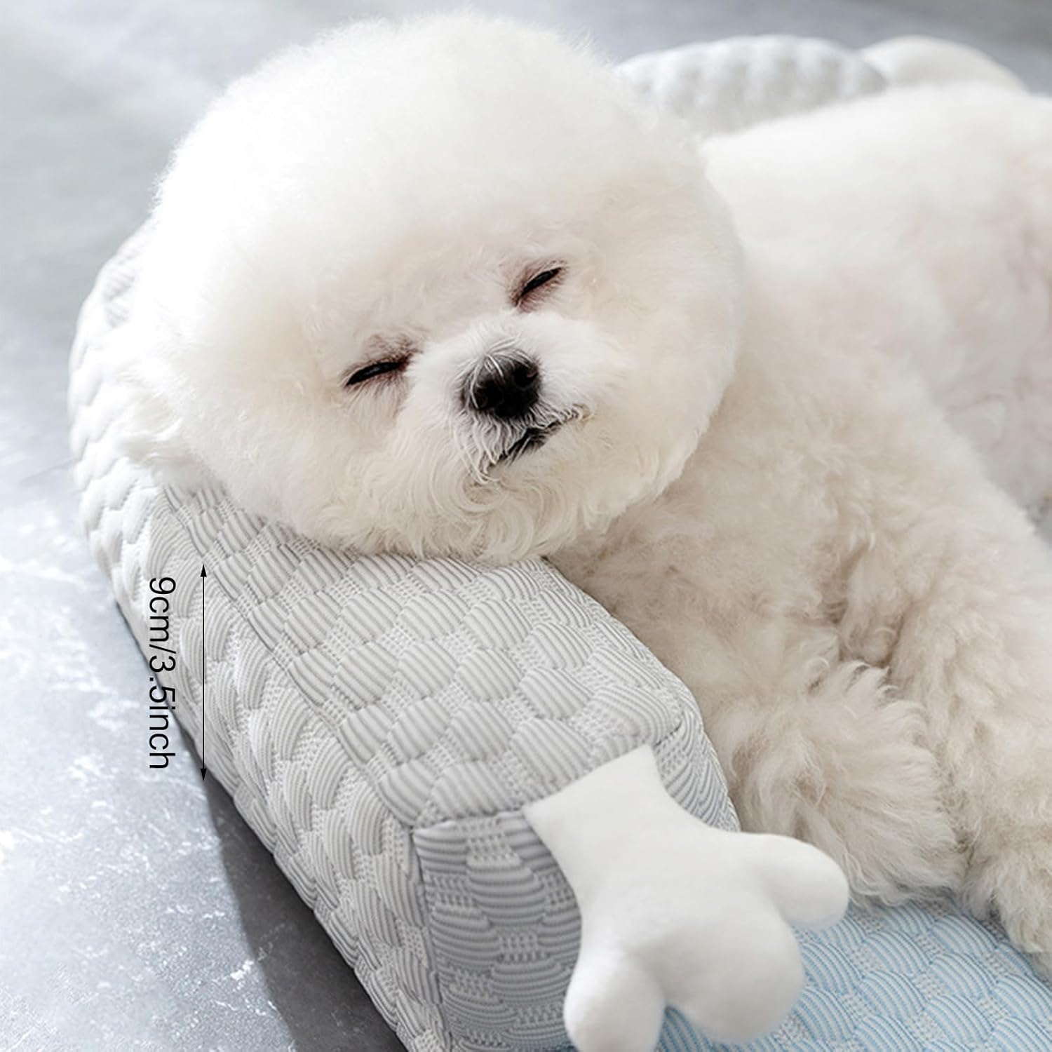 review Dog Cooling Mat, Non Slip and Washable Cooling Dog Bed, Dog Cushion Pad with Pillow Suitable for Small and Medium-Sized Dogs, for Indoor and Outdoor Use
