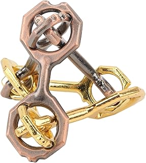 Four Dimensional Brain Teaser Toy,3D Unlocking Metal Alloy Puzzle Suitable for Adult Children Brain Games Toys