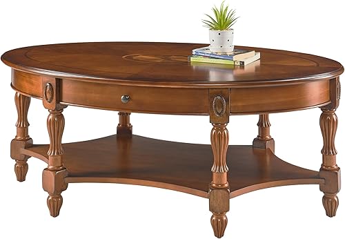 Miniatura 40 de PADMA HOUSE Mesa de sofá semicírculo tradicional de madera maciza con tapa de vidrio templado para sala de estar, nogal cereza