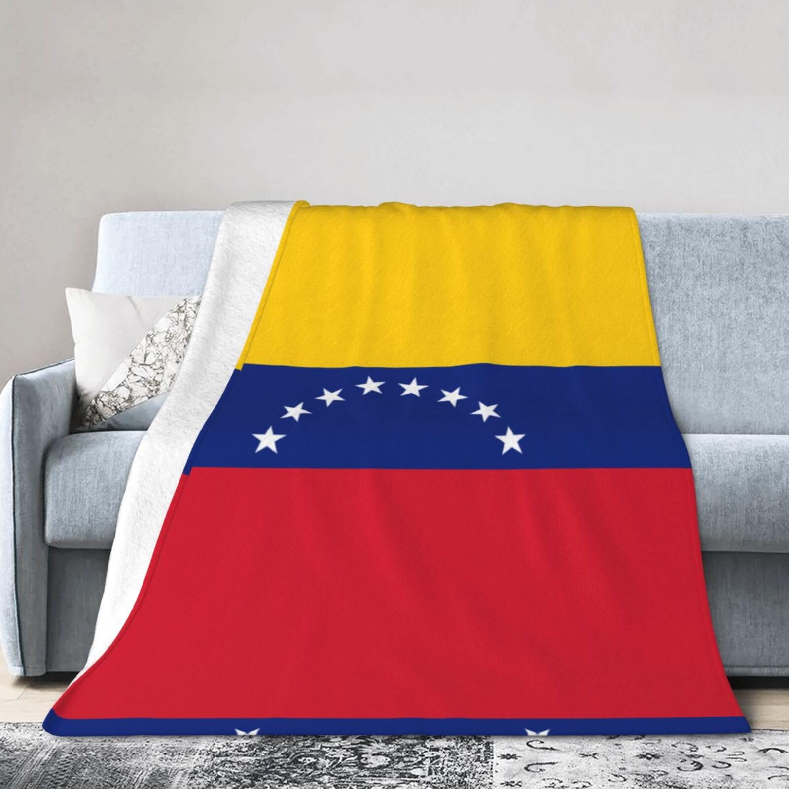 Flag of Venezuela 40"x30" Fleece Blanket, Full Size, Super Soft, Suitable for Bed, Sofa, Camping, All Seasons