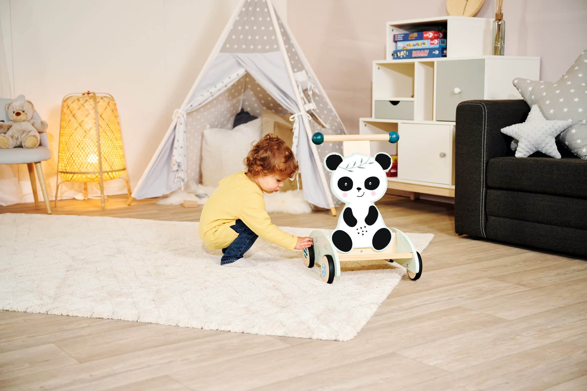 Eichhorn - Cavalcabile Panda, 100003810, + 1 anno, cm 34x40x52, in legno
