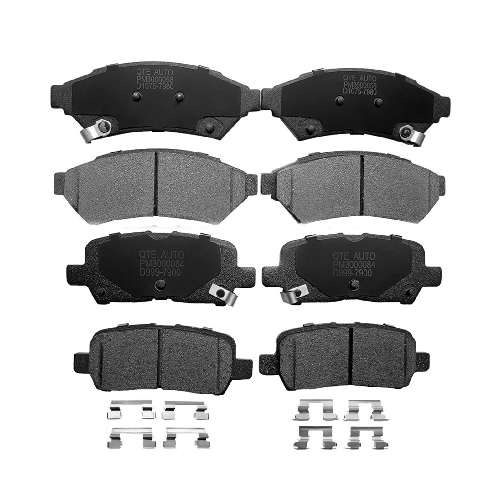 PM Auto Set of 8 Front-Rear Ceramic Brake Pad Compatible With 2005-2009 Buick Lacrosse