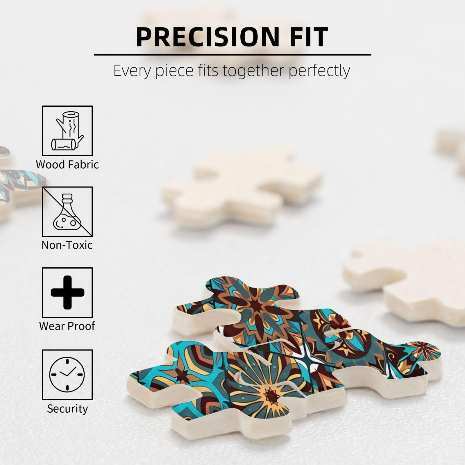 Personalisiertes Puzzle – 1000 Teile, Aus Holz, Mit Eigenem Foto, Blumenbaum-Design