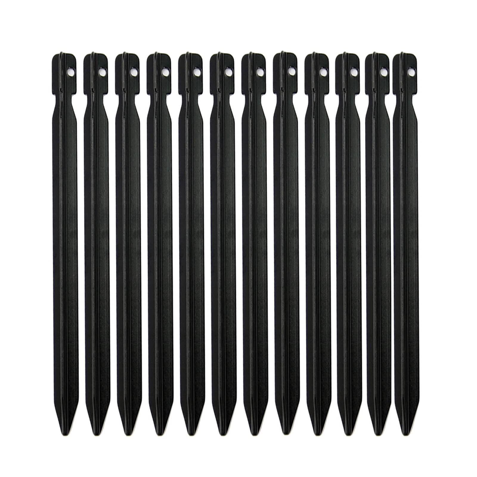 Confezione da 12 picchetti per tenda, picchetti per tenda, picchetti per tenda a forma di Y in lega di alluminio resistente, picchetti per tenda da campeggio, chiodo con corda riflettente per cam