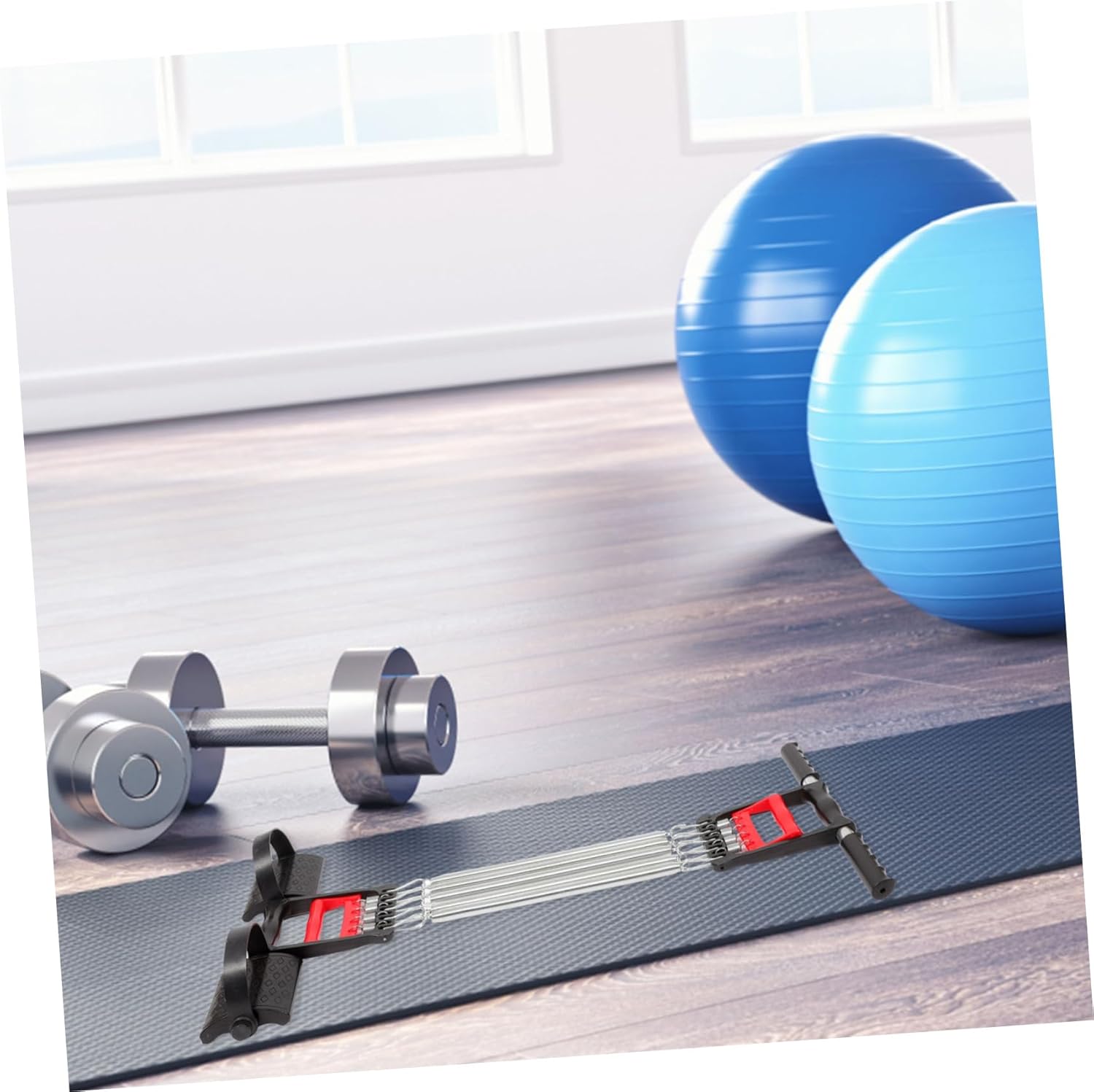 HEMOTON Multi-Functional Chest Expander Handles Heavy Duty Spring Fitness Exerciser for Home Workouts Portable and Adjustable for Men for Chest and Arm Training