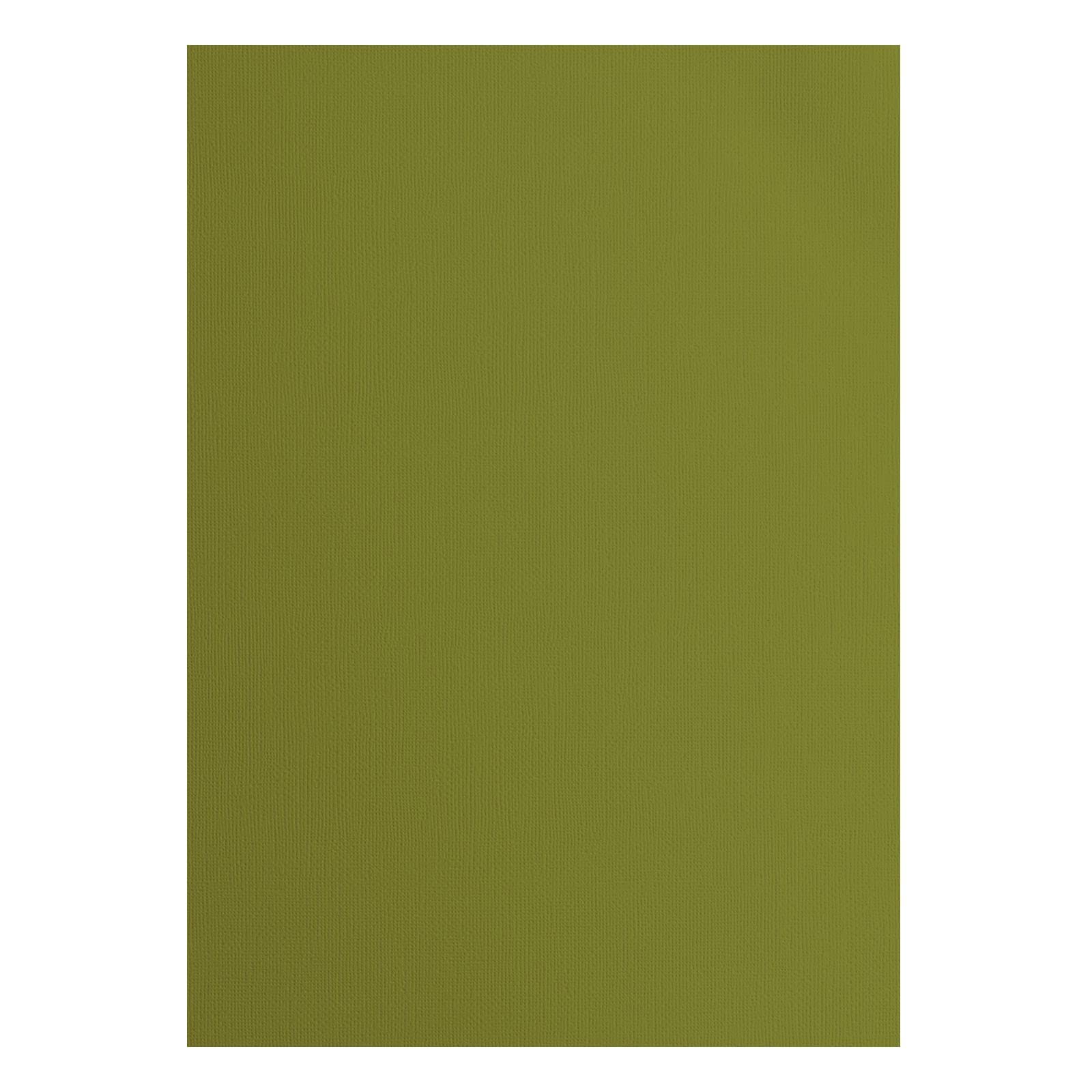 Florence Cardstock Textured - Coloured Card Making Supplies A4 - Green - 10 Sheets - Coloured Paper for Scrapbooking, Card Making, Die Cutting and Paper Crafts - 216 GSM - Olive