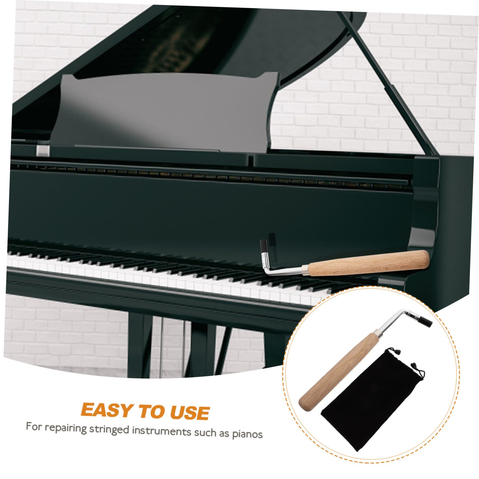 BESTonZON Chiave per Accordatura del Pianoforte Strumento di Regolazione Facile e Pratico per Tastiere e Chitarre