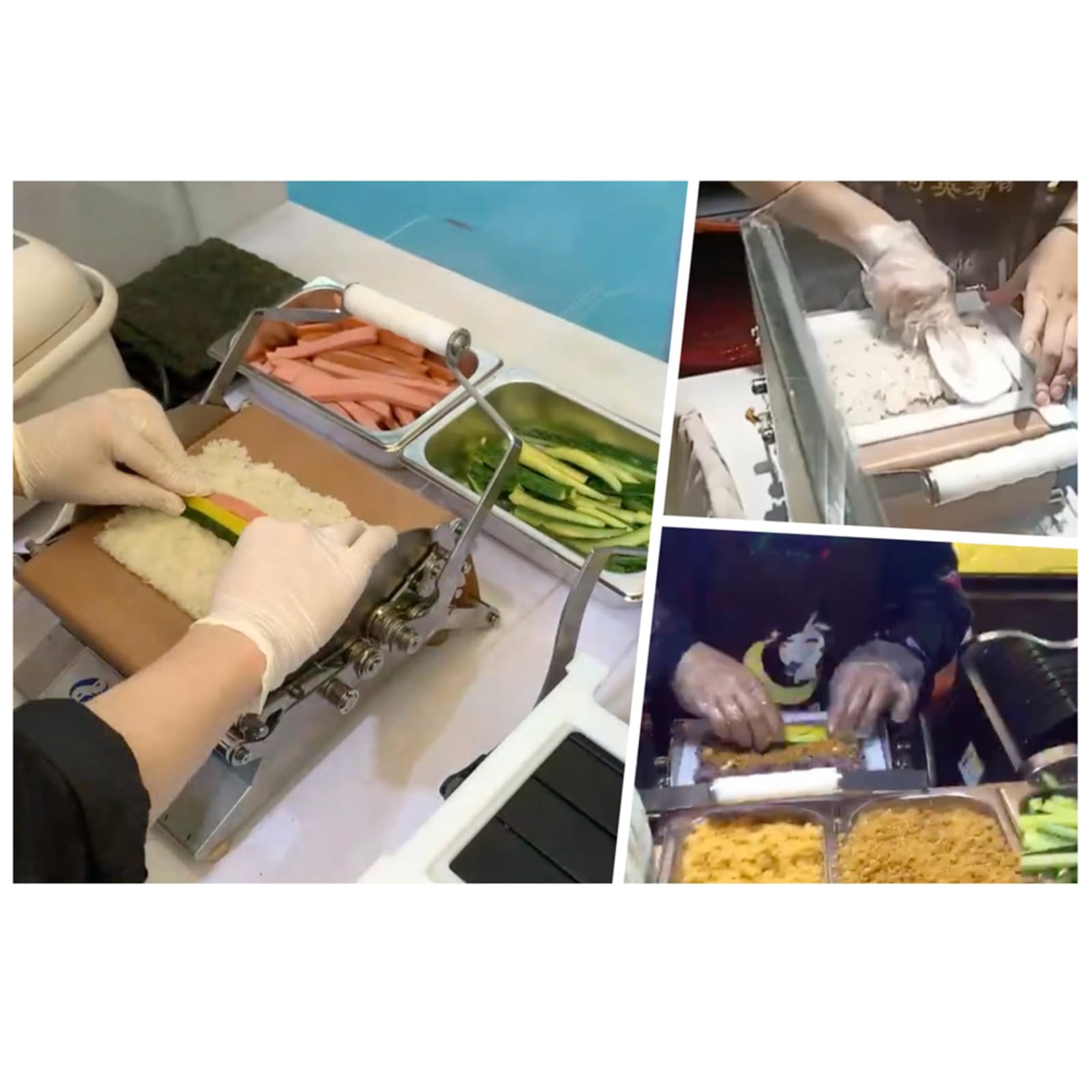 Forma do sushi, komercyjna okrągła krajalnica do sushi, maszyna do owijania kulkami ryżowymi z wodorostów, łatwa w obsłudze, odpowiednia do kawiarni i japońskich sklepów spożywczych