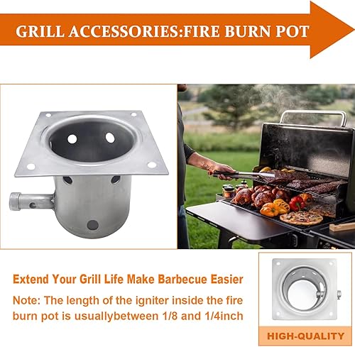 Miniatura 6 de Piezas de repuesto para olla de quemadura de fuego para parrilla de pellets Traeger, compatible con parrilla Traeger y la mayoría de las parrillas