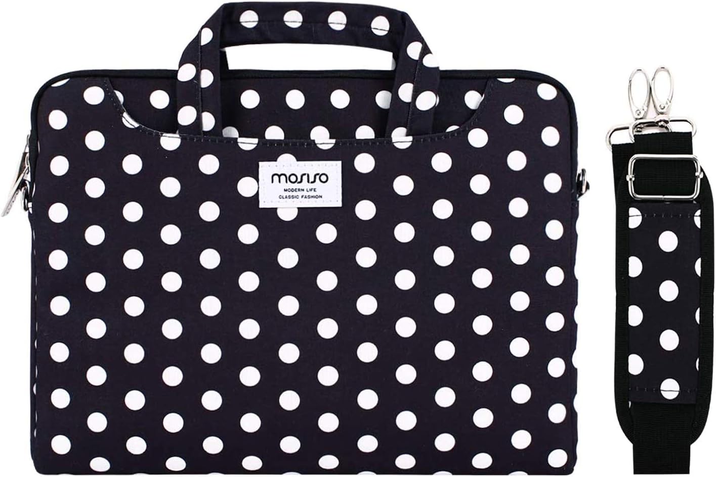 Black Friday - 50% OFF MOSISO Laptop Shoulder Bag Compatible with MacBook Pro 16 inch 2021 M1 Pro/Max A2485/2019-2020 A2141/Pro Retina 15 A1398, 15-15.6 inch Notebook, Dots Carrying Briefcase Sleeve with Trolley Belt, Black New Deal MOSISO Laptop Shoulder Bag Compatible with MacBook Pro 16 inch 2021 M1 Pro/Max A2485/2019-2020 A2141/Pro Retina 15 A1398, 15-15.6 inch Notebook, Dots Carrying Briefcase Sleeve with Trolley Belt, Black