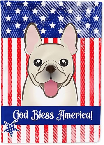 Vista 203 de Caroline's Treasures BB2171GF American Flag and Border Collie Garden Flag Mailbox Flag Decorative Yard Flag Banner Outside Patio Artwork Yard Flower