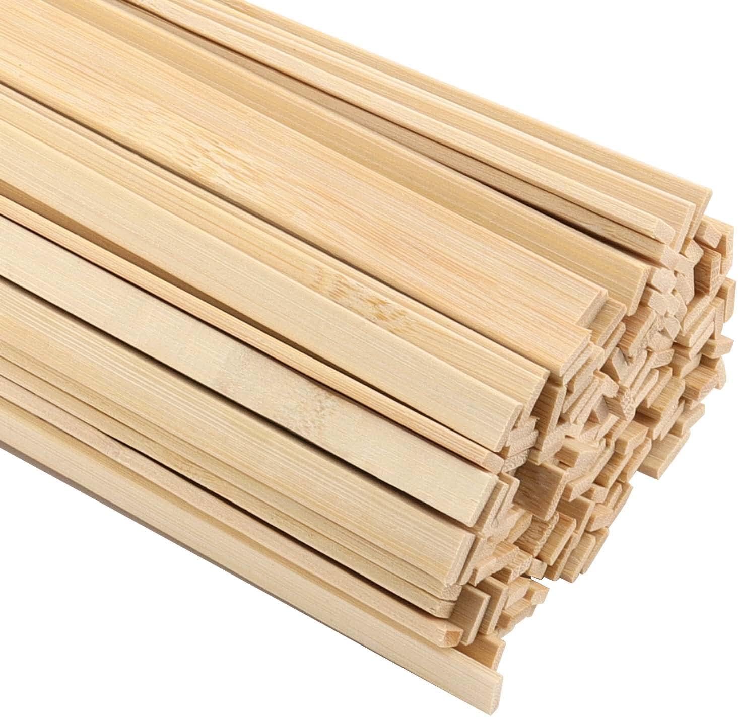 JAPCHET 300 Pcs 15.7 Inch Length Natural Bamboo Sticks, 3/8