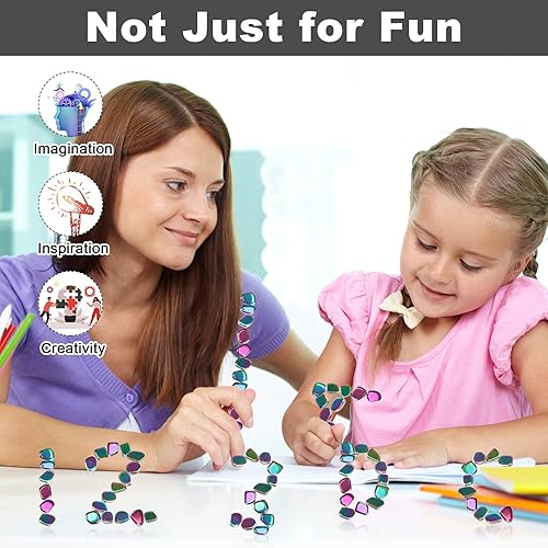 Miniatura 6 de YISHIDANY Kit científico de 24 piezas de imanes negros grandes para nevera, armario magnético pulido irregular, imanes de nevera para el hogar,