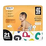 Hello Bello Premium Baby Diapers Size 4, 21 Count of Disposable, Extra-Absorbent, Hypoallergenic Baby Diapers with Snug and Comfort Fit, Alphabet Soup