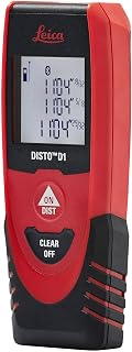 Leica DISTO D1 Laser Distance Measure: 130ft Range, Bluetooth 4.0, ±2mm Accuracy for Pros & DIY