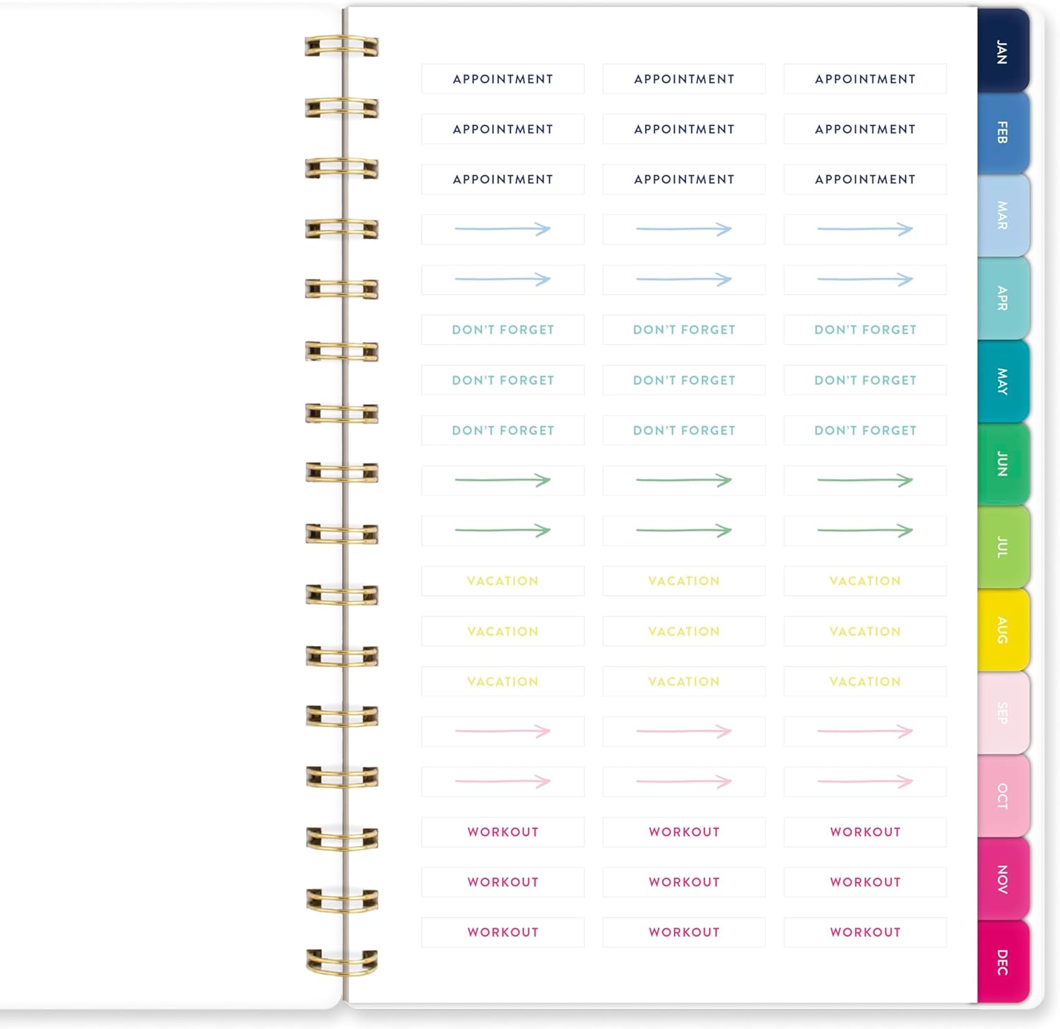 AT-A-GLANCE 2026 Planner, Simplified by Emily Ley, Weekly & Monthly, 5.5" x 8.5", Small, Happy Stripe (EL45-200-26)