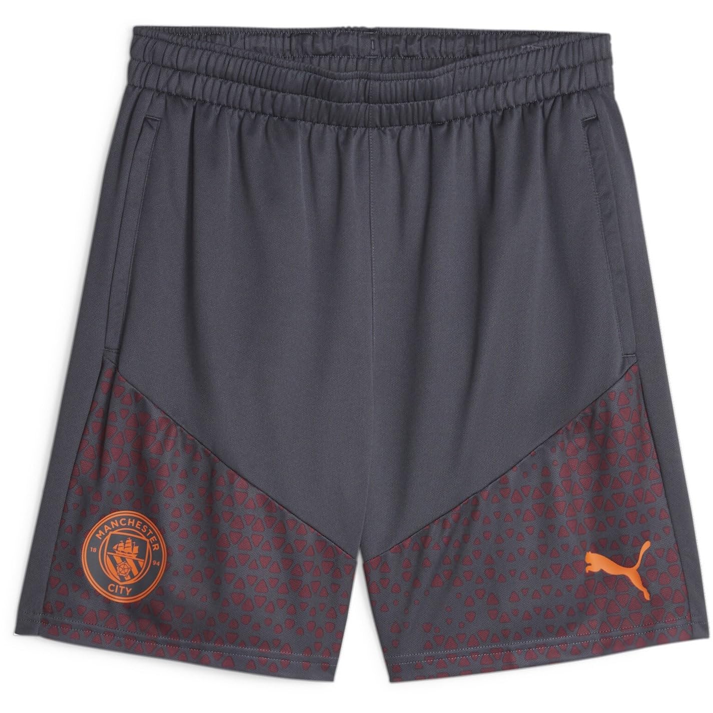PUMA Mens Manchester City Football Training Shorts Strong Gray-Aubergine XL