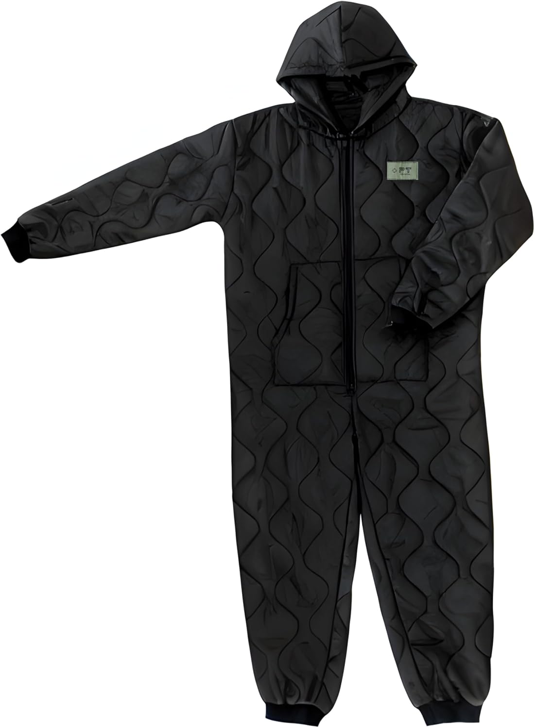 Woobie Plush One Piece, Adult Hooded Zip Up Insulating Layer - Field Jacket Liner Material