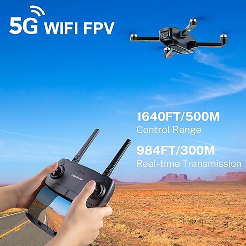 Miniatura 3 de Drones GPS H330S con cámara para adultos 4K, dron de transmisión de video 5G de largo alcance, menos de 8.78 oz, cuadricóptero RC con motor sin